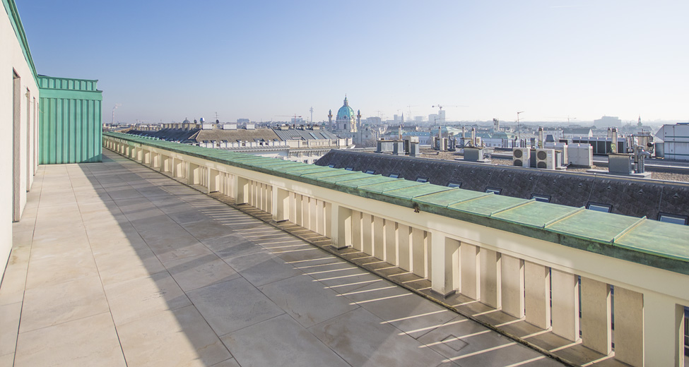 Oper Buero Aussicht Karlskirche